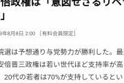 【速報】「若い世代ほど安倍支持」の衝撃…野党は困惑 「理由が分からない。若者がバカなのか？」