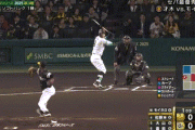 【日本シリーズ第3戦】阪神、初回2アウト一塁から佐藤輝明のタイムリーツーベースで1点先制！佐藤輝明は3試合連続タイムリー！！！！！！！！！！！！！！！！！！！！！！！！