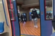 【動画】 黒人さん、地下鉄のドアに強引に突っ込んで・・ 衝撃動画が流出