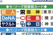 【朗報】12球団、6/19 開幕カード確定！！