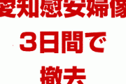韓国敗北！　愛知の慰安婦像展示が3日で撤去される！　名古屋市長「日本国民の心を踏みにじる行為だった」　どうすんのこれ…