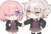 【FGO】制服のマシュ＆邪ンヌイラスト！！　キリエちゃんと折田さん良い