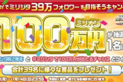 【悲報】ミリオンライブ、39万フォロワーキャンペーンから6年でフォロワーが10万人減る