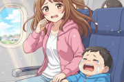 飛行機乗ってたら隣の子供が離陸前にギャン泣きしだしたんだが…
