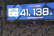 今日の札幌ドーム41138人の超満員