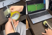 【動画】予想外。PCのビリヤードゲームをリアルに楽しもうとした結果（ノ∇`）