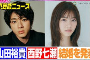 山田裕貴＆西野七瀬、結婚を発表　連名でコメント「私達はまだまだ、人生の修行途中です」【動画でわかる！注目芸能ニュース】