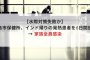 【水際対策失敗か】広島市保健所、インド帰りの発熱患者を6日間放置 → 家族全員感染
