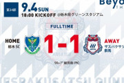 《⑮栃木1-1⑳群馬》群馬、土壇場の同点ゴールで勝ち点1を確保。矢野貴章と細貝萌がゴールを決める