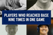 【MLB】1試合9出塁を達成した歴代メジャーリーガーの成績一覧がこちら