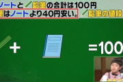 大多数が間違える小5レベルの算数問題！！ 「鉛筆＋ノートは100円。鉛筆の方が40円安い。鉛筆はいくら？」