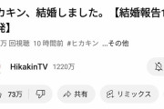 【画像】ヒカキンの結婚報告動画、10時間で1000万再生突破ｗｗｗｗｗｗｗｗ