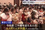 東京都23区の20歳､6人に1人が外国人 新宿区では半数が外国人 福岡市でも1割が外国人に