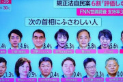 【画像】韓国人「次期日本首相候補群と支持率がマジでエグ過ぎる‥」→「アノ国も人材がいないのですね」　韓国の反応