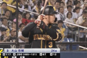 大山悠輔さん .262 12本 67打点 OPS.717