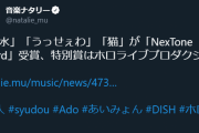 「NexTone Award 2022」受賞作品・アーティスト、特別賞「ホロライブプロダクション」です