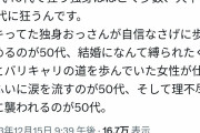 【恐怖】独身で50代になると、大半が『狂う』と判明