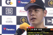 岡本２６号で２位村上と７本差