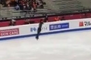 羽生結弦 が公式練習で4回転ルッツ成功！