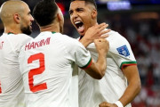 モロッコ代表、強豪ベルギーに2-0快勝！サビリ絶妙FK弾＆アブフラル技有弾でW杯で24年ぶりの勝利