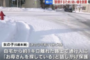 氷点下6℃前後の路上で女の子保護「お母さんを探している」　24歳の母親を逮捕