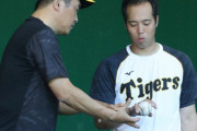 【朗報】阪神・青柳、山本昌に指導を受ける【画像】