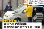 パトカーから逃げた女、23台に次々と衝突し逮捕