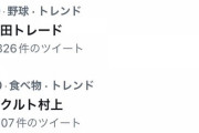 「京田トレード」がTwitterのトレンドに入る