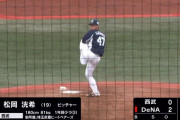 西武ドラ３松岡、１回無失点２奪三振