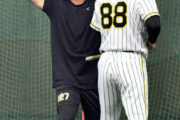 【悲報】阪神・矢野監督〝愛のツンツン〟に２年目・小野寺が悶絶