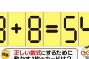 【悲報】こんなに簡単な問題を、ネット民の殆どが解けないという現実ｗｗｗｗｗ