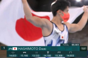 体操男子個人総合　19歳・橋本大輝が金メダル　日本勢3連覇