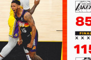AD欠場のLALが悲惨な大敗…サポメン不発でレブロンもチームを引っ張れず