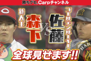 カープ森下暢仁vs阪神ドラ1佐藤輝明！昨季新人王が虎の怪物ルーキーから空振り三振×2【全球ハイライト動画】