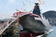 海上自衛隊の新型護衛艦(FFM)1番艦「もがみ」が進水…令和4年に就役予定！