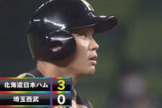 【vs西武】日ハム王柏融が4回無死満塁から走者一掃のタイムリーツーベースを放ち3点先制！
