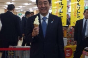 【朗報】安倍晋三君、休憩で寄ったPAでソフトクリームを買ってもらいご満悦