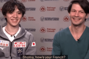 宇野昌磨＆ステファン・ランビエール フィギュア用語を仏語・日本語でレッスン