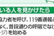 【画像】お前らも女性に配慮したAEDの使用例がこちらｗｗｗｗｗｗｗｗｗｗｗ