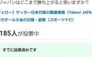 【悲報】日本人さん、今回のW杯の日本代表にほとんど期待していない模様…