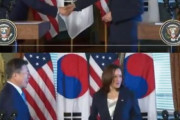 ハリス米副大統領、文在寅と握手してすぐに手を拭く映像拡散＝韓国の反応