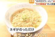 【ｼﾝﾌﾟﾙｲｽﾞｻﾞﾍﾞｽﾄ】日本人、ネギだけの具なしラーメン（400円）に殺到