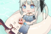 【FGO】ケルヌンノスの浮き輪に乗った水着モルガン様とハベにゃん！！　ゆったりしてるなｗ