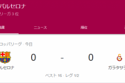 【速報】バルセロナさん、トルコ12位のガラタサライ相手に勝てないｗｗｗｗｗｗｗｗ