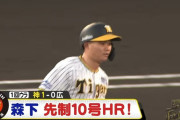 阪神 森下10本塁打←ルーキー二桁は近年では達成者5人しかいない