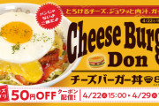 【画像】松屋「チーズバーガー丼」発売ｗｗｗｗｗｗｗｗｗ