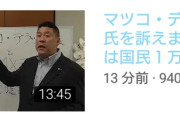 【速報】立花孝志さん、マツコ・デラックスを訴える模様