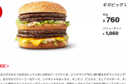 6月より発売されるギガビッグマックに対して全員が思う事w w w w w w w w w w