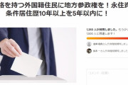 祖国の参政権使えや！　～　日本籍の在日コリアンです｡｢永住資格を持つ外国籍住民に地方参政権を！｣キャンペーンを立ち上げました