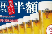 「生ビール半額フェア」で炎上したスシローさん、今度は注文した生ビールが○○すぎてさらに炎上・・・